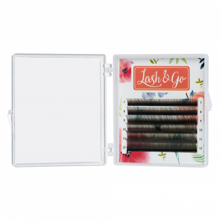 Омбре ресницы Lash&Go микс 0,07/C/7-12 mm "Фиолетовый" (6 линий)