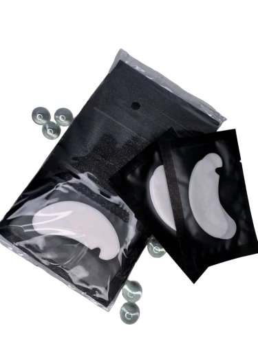 Патчи для наращивания ресниц (черный) с вырезом, 50 пар