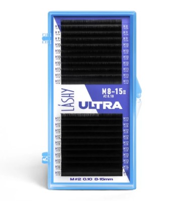 Ресницы чёрные LASHY Ultra - 20 линий - MIX B 0.10 6-13мм