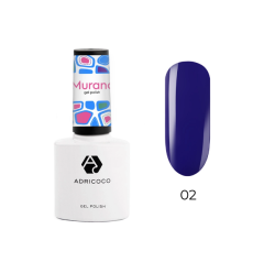 Гель-лак Murano №02 фиолетовый витражный, ADRICOCO, 8 мл