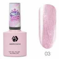 Закрепитель для гель-лака ADRICOCO Sweet Top, перламутровый №03 - розовая хуба буба, 8 мл Закрепитель для гель-лака ADRICOCO Sweet Top, перламутровый №03 - розовая хуба буба, 8 мл