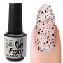 Верхнее матовое покрытие без Л/С с хлопьями (No wipe top gel velvet FLAKES) #4, 10 ml, Foxy Expert