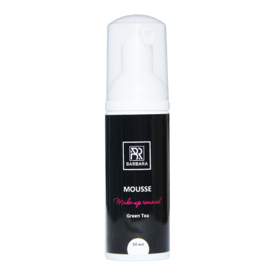 Мусс для снятия макияжа Barbara с ароматом зеленого чая, 50 мл