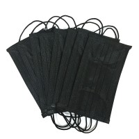 Маски одноразовые 4-слойные черные 50шт(уп)