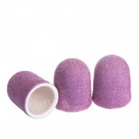 Колпачок насадка абразивный, для педикюра и маникюра,фиолетовый, 13*20 мм