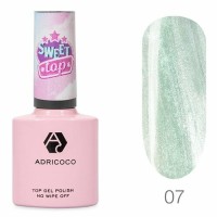 Закрепитель для гель-лака ADRICOCO Sweet Top, перламутровый №07 - яблочный лав из, 8 мл