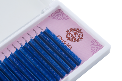 Цветные ресницы Enigma микс 0,07/L/6-13 mm "Blue" (16 линий)