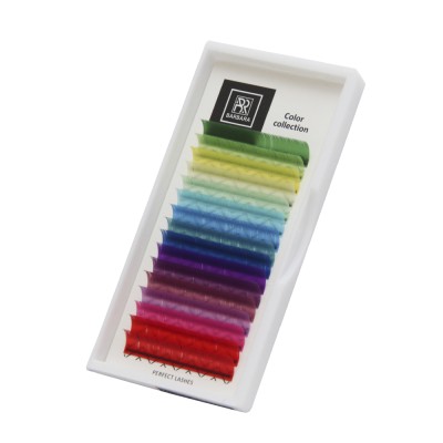 Палитра цветных ресниц BARBARA TRENDY C 0.07 10mm 16 линий