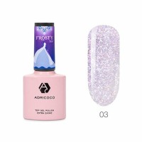 Закрепитель хамелеон для гель-лака ADRICOCO Frosty Top №03 со светоотражающими частицами, 8 мл
