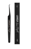 Пинцет для наращивания ресниц Lovely NanoFiber, серия Grace Elegante Black, тип L 5 мм
