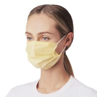 Маска гигиеническая одноразовая BEAJOY четырехслойная желтая 50шт (уп)