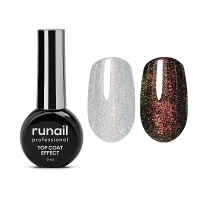 Глянцевый топ Top Сoat EFFECT OPAL AURORA, 9 мл №9910 ruNail