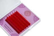 Цветные ресницы Enigma "Red" микс 0,10/D/8-13 mm (6 линий) Цветные ресницы Enigma "Red" микс 0,10/D/8-13 mm (6 линий)