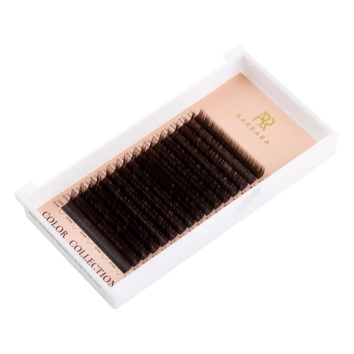 Тёмно-коричневые ресницы "Горький шоколад" BARBARA C 0.07 09mm 16 линий