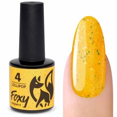 Гель-лак с разноцветными частицами, светится в темноте (Gel polish LOLLIPOP) #04, 8 ml, Foxy Expert