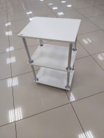 Тумба мастера хром белая