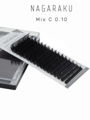 Ресницы Nagaraku черные, миксы 0.1, C, 7-15mm, 16 линий