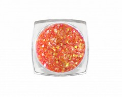 Дизайн для ногтей: блестки mix (оранжевый) №3811, ruNail