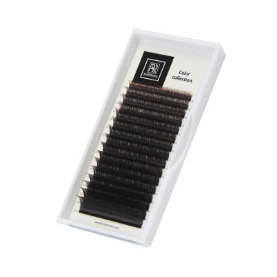 Омбре ресницы BARBARA &quot;Горький шоколад&quot; МИКС D 0.10 7-15mm 16 линий