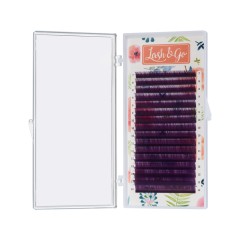 Цветные ресницы Lash&amp;Go микс 0,07/L/7-14 mm "Фиолетовый" (16 линий)