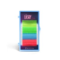 Ресницы цветные LASHY Glow - 16 линий - MIX C 0.07 10-13мм