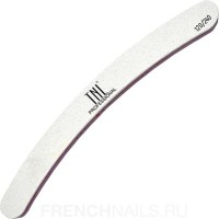 Пилка для ногтей бумеранг 120/240 улучшенное качество (белая) в индив. упаковке TNL