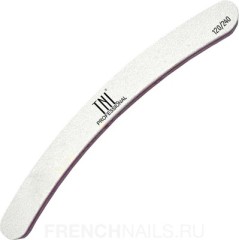 Пилка для ногтей бумеранг 120/240 улучшенное качество (белая) в индив. упаковке TNL