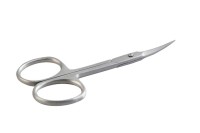 Ножницы маникюрные для кожи закругленные серебряные c ручной заточкой, Zinger zo-B-119-S-SH