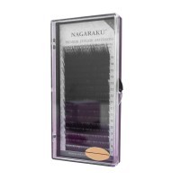 Ресницы Nagaraku черные, L - миксы 0.12, L, 7-15mm, 20 линий