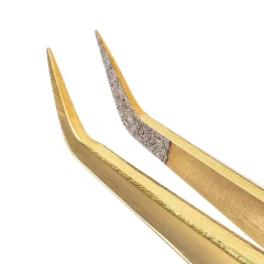 Сверхточный пинцет Barbara серия Gold Touch, тип L (45 градусов, 5 мм)