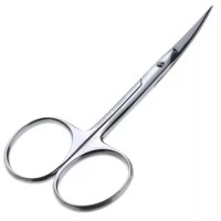 Ножницы маникюрные, Zinger, для ногтей закругленные серебряные (ana-194)