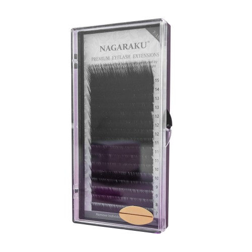 Ресницы Nagaraku черные, L - миксы 0.15, L, 7-15mm, 20 линий
