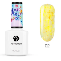 Неоновый гель-лак ADRICOCO Marmelado с разноцветной слюдой №2 лимонные дольки, 8 мл