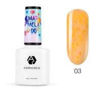 Неоновый гель-лак ADRICOCO Marmelado с разноцветной слюдой №3 апельсиновая карамель, 8 мл