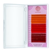 Цветные ресницы Enigma микс 0,10/C/8-12 mm "Hot sunset" (15 линий)