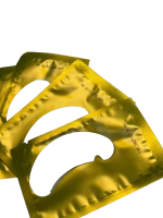 Патчи для наращивания ресниц (золотые) с вырезом, 50 пар