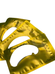 Патчи для наращивания ресниц (золотые) с вырезом, 50 пар