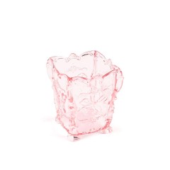 Пластиковый контейнер для кистей (прозрачно-розовый) TNL