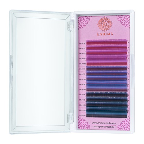 Цветные ресницы Enigma микс Pastel blues