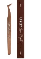 Пинцет для наращивания ресниц Lovely NanoFiber, серия Grace Elegante Bronze, тип Сапожок