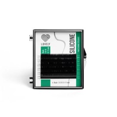 Ресницы чёрные Lovely серия "Silicone" - 6 линий - MINI MIX M 0.07 5-7мм