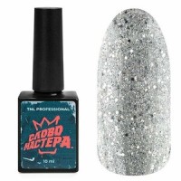 Гель-лак TNL «Слово Мастера», с глиттером №01 – седая ночь, (10 мл)