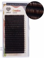 Ресницы Lovely "темный шоколад"- 20 линий - MIX C 0.10 5-8мм