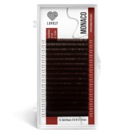 Ресницы темно-коричневые LOVELY Monaco - 16 линий - М 0.10 9мм