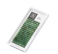 Колорированные ресницы Barbara №2 (зеленые) МИКС D 0.07 7-15mm