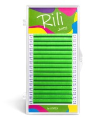 Ресницы неоновые зеленые Rili Juicy - 16 линий - MIX C 0.07 7-14мм