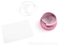 Штамп для стемпинга большой плоский TNL - металлический розовый