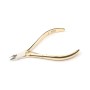 Щипцы для маникюра POLE из твердой стали, золотое блестящее покрытие, размер лезвия - 7 мм (NHS-04) Щипцы для маникюра POLE из твердой стали, золотое блестящее покрытие, размер лезвия - 7 мм (NHS-04)