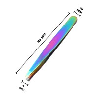 Пинцет для бровей прямой, цвет хамелеон