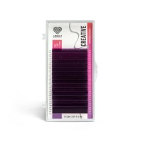 Ресницы омбре фиолетовые LOVELY Creative - 16 линий - MIX D 0.10 8-15мм